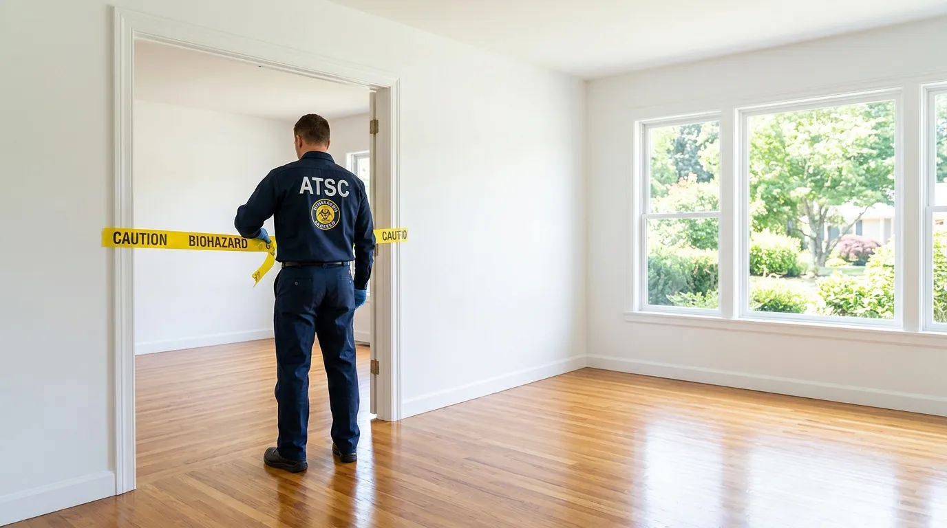 Certified biohazard cleanup crew performing Crime Scene Cleanup in Munroe Falls